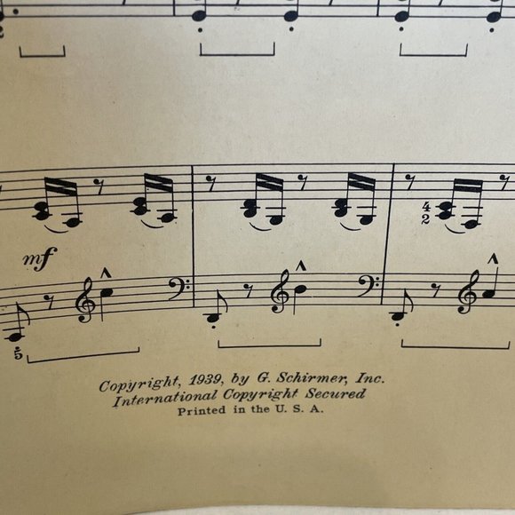 The Galloping Huntsman Piano Sheet Music Rolseth 1939 G. Schirmer, Inc. 38088 - Picture 5 of 6